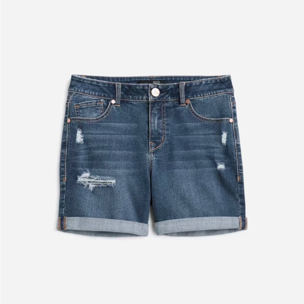 1822 Denim Dalary Mid Rise Heritage Roll Cuff Short